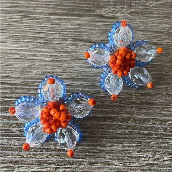 Flower earrings N414 - Picture 1 of 3